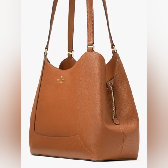 NWT Kate Spade Large Shoulder Bag, Tan - Picture 6 of 9